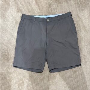 Peter Millar Salem Gray Flat Front Shorts